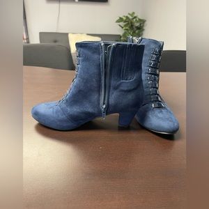 Women’s size 6 Navy Blue “boot like” shoe with small heel